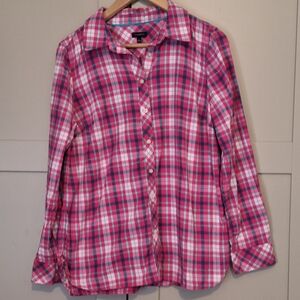 Talbots Pink and Blue Plaid Shirt